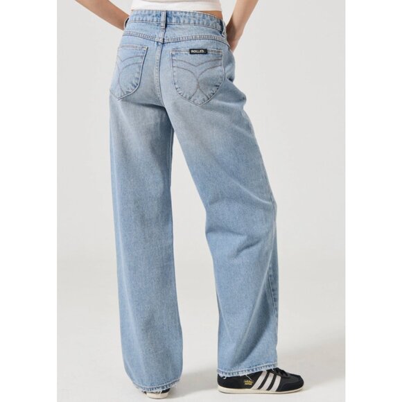 NWT ROLLA'S Kate Baggy 90s Blue Jean Womens 34 Vintage Blue Anthro FP - Picture 5 of 13
